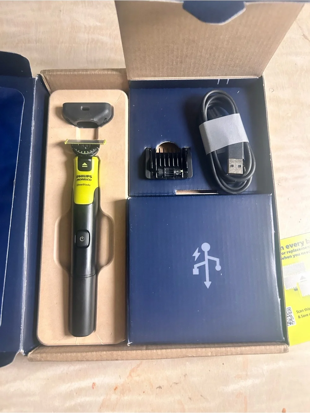 Philips Norelco OneBlade 360 Connected Face & Body Trimer (Model QP4530)